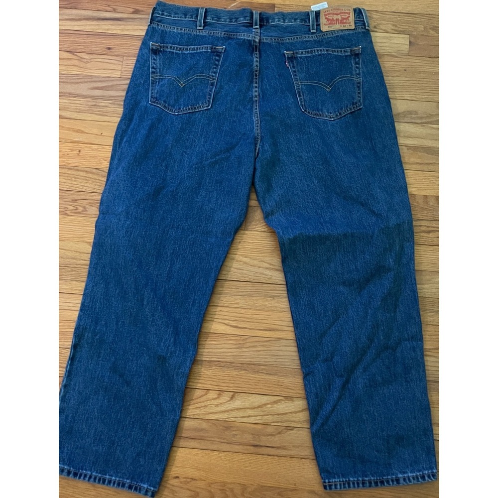 Levi's 550 Relaxed Straight Fit Blue 100% Cotton Denim Jeans Men 42x30